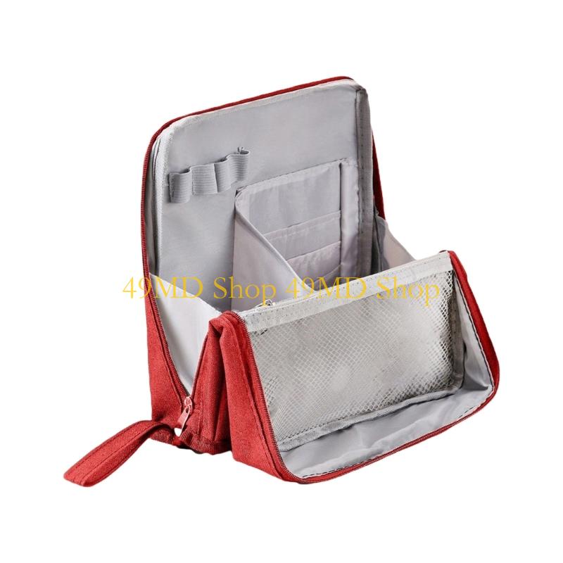 49MD Standing Makeup Bag Toiletry Bag Wash Bag Cosmetic Bag Stationery бордовый