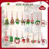 16pcs Christmas Lollipop Ornaments Colorful Wood Candy Cane Hanging Decoration Peppermint Pendants For Xmas Tree