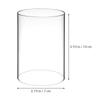 MAGICLULU Set of 2 Clear Glass Candle Covers, Cylinder Shape, Heat-Resistant Glass, for Candle Holders, Windproof Desktop Decor, 4x2.8 Inches