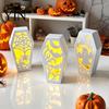 Lampshade Silicone Mold Halloween Coffins Mold, DIY Hollow Ghost Spider Bat Theme Molds Crafts Gypsum Cement Epoxy Resin Casting Food Grade