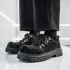 New Big Head Derby Men's Shoe Platform Height Increase Commuter Fashion Men's Small Leather Shoes Zapatillas Deportivas De Mujer