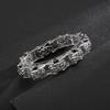 Fongten 23cm Totem Bracelet For Men Stainless Steel Cross Chain Charm Wristband Bangle Bracelet Men Silver Color Jewelry