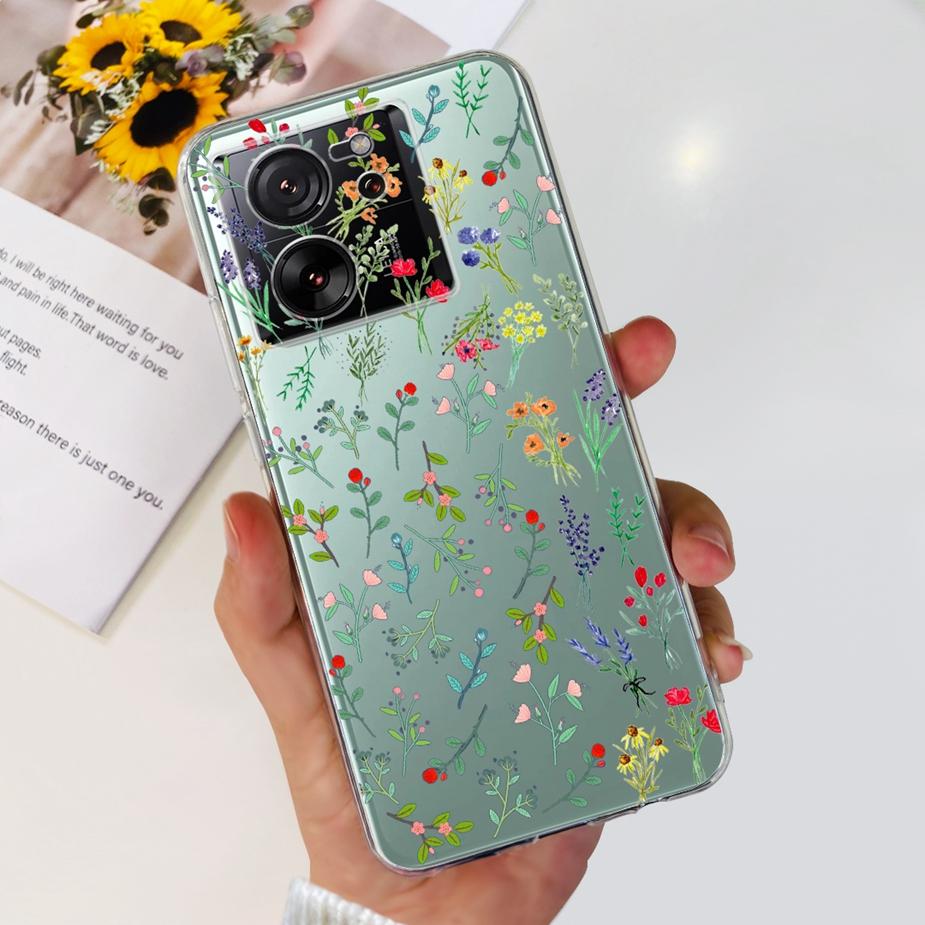 For Xiaomi 13T Pro Case Luxury Painted Back Cover Clear Silicone Phone Case For Xiaomi Mi 13T Pro 13TPro Soft Fundas 6.67'' Bags