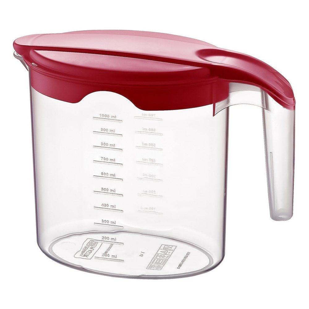 Plastic Jug for Drinks, Water, Juice, Lemonade, with Lid, 1L