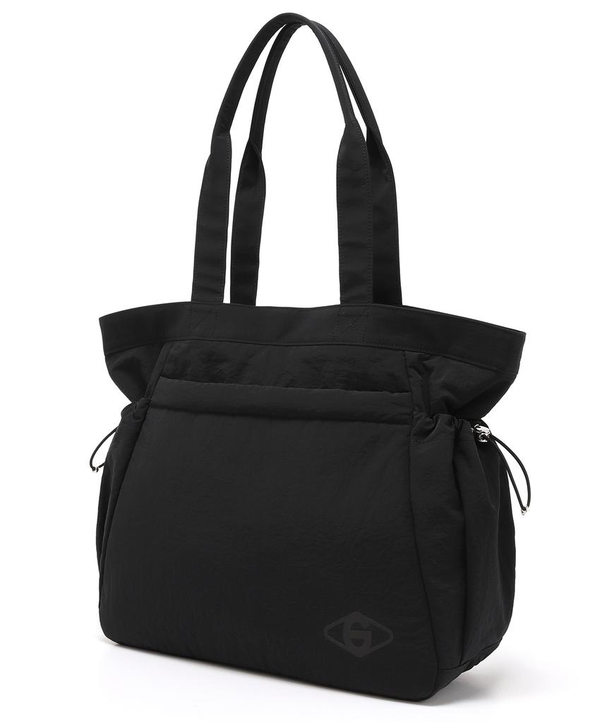 Aged Gray String Shopper Bag (Black)