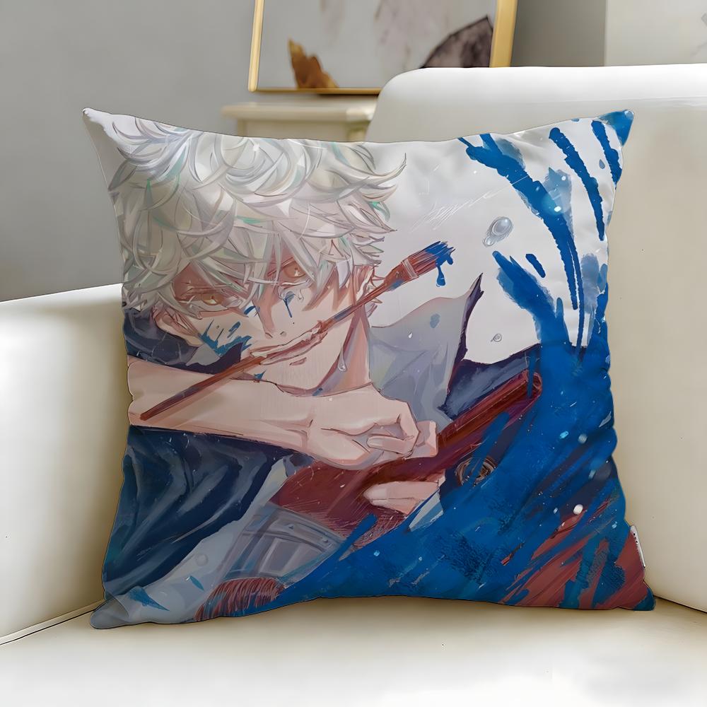 Anime Blue Period Cushion Cover Soft EasyWash Pillow Case Versatile for Couch Bed Travel and Office