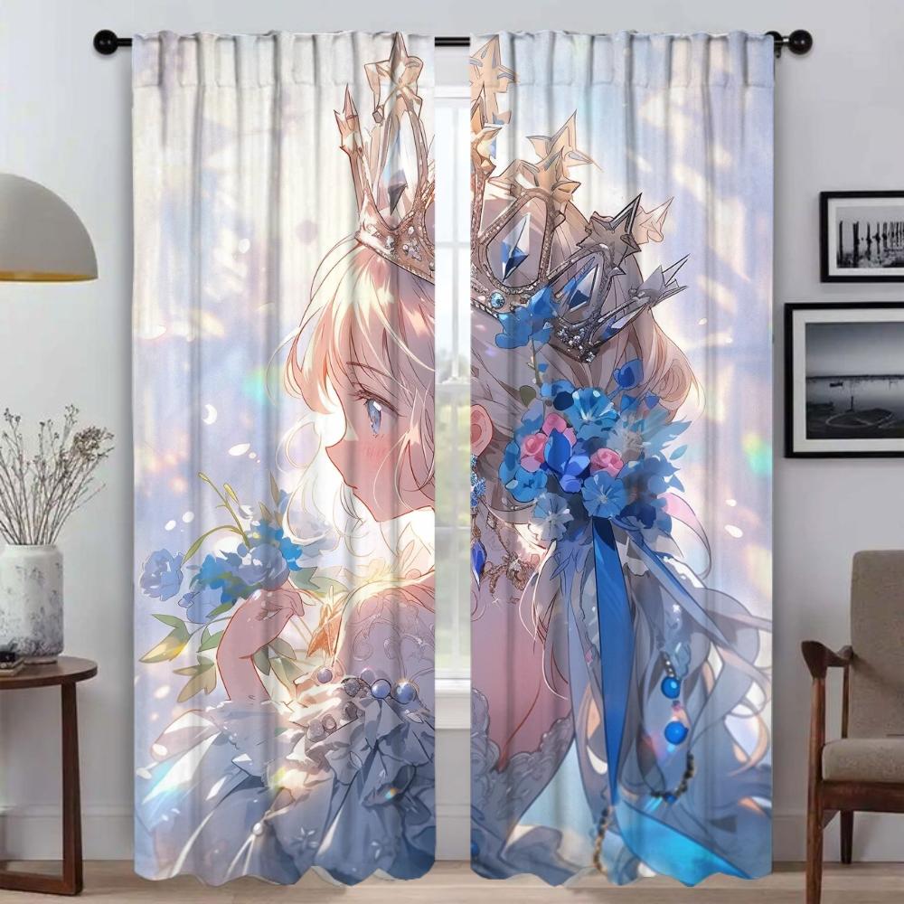 

Моя принцесса затемняющая штора для комнаты 2 панели домашний интерьер шторы Хэллоуин украшения абажуры перегородка тюль для спальни W50xH70cmx2pcs-CL