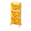 Children's Cartoon Trolley Storage Rack: Multi-Layer Movable Organizer for Books and Snacks