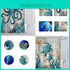 Eco-friendly Sea Turtle Octopus Shower Curtain Featuring Soft Polyester Fiber And Easy Installation Hooks
