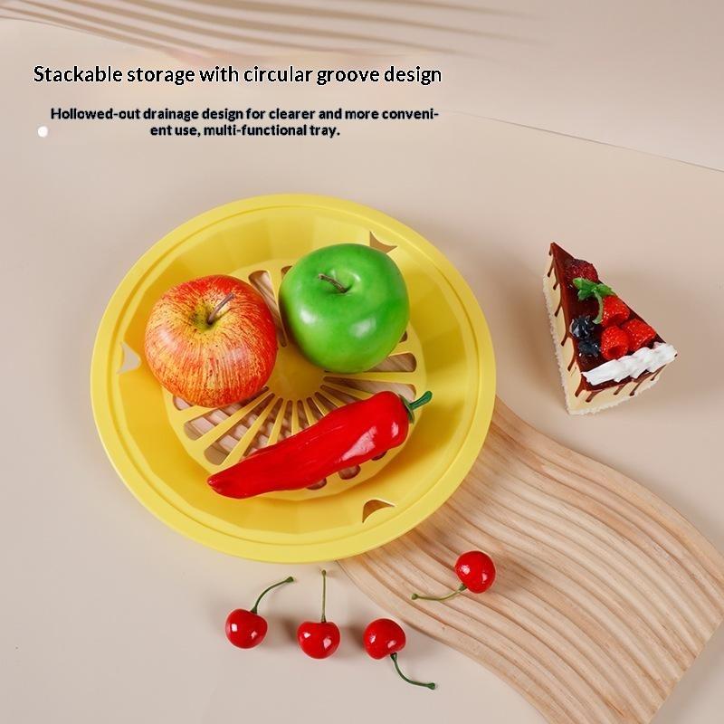 12 Piezas Soportes para Platos de Papel de 10 Pulgadas Dispensador Redondo de Plástico Reutilizable para Platos de Papel con Ranuras de Encaje 5 Colores Brillantes para Fiesta