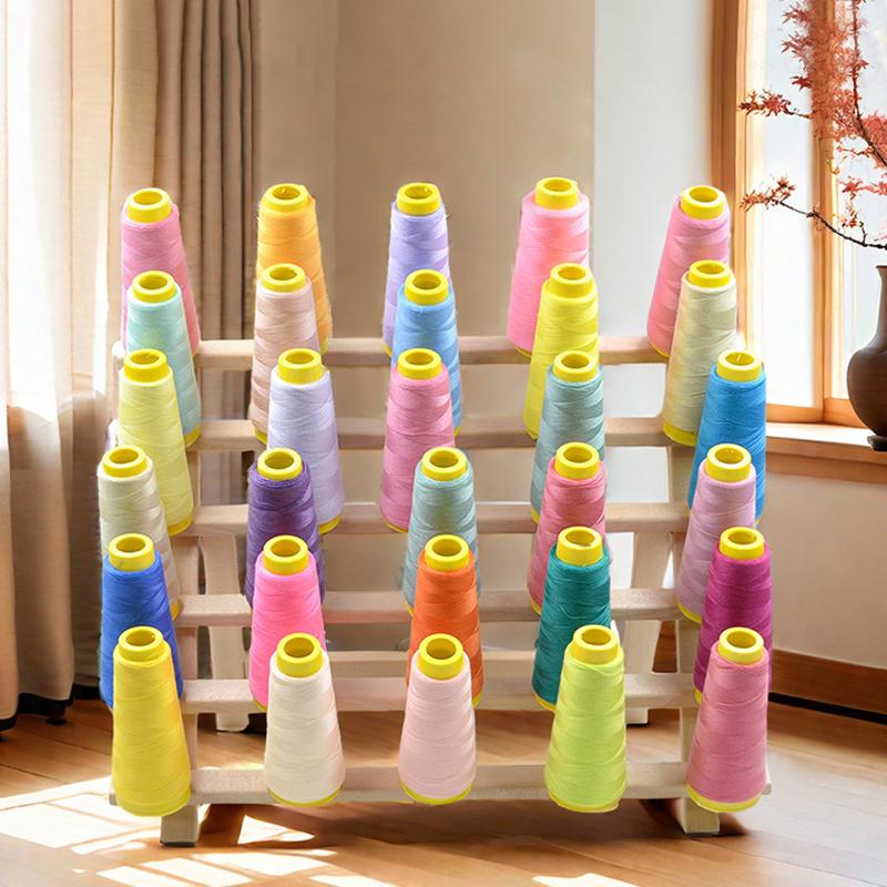 12/20/30/60-Axis Wooden Sewing Thread Rack Sewing Storage Tool Embroidery Thread Rack Manual Sewing Diy Storage Rack
