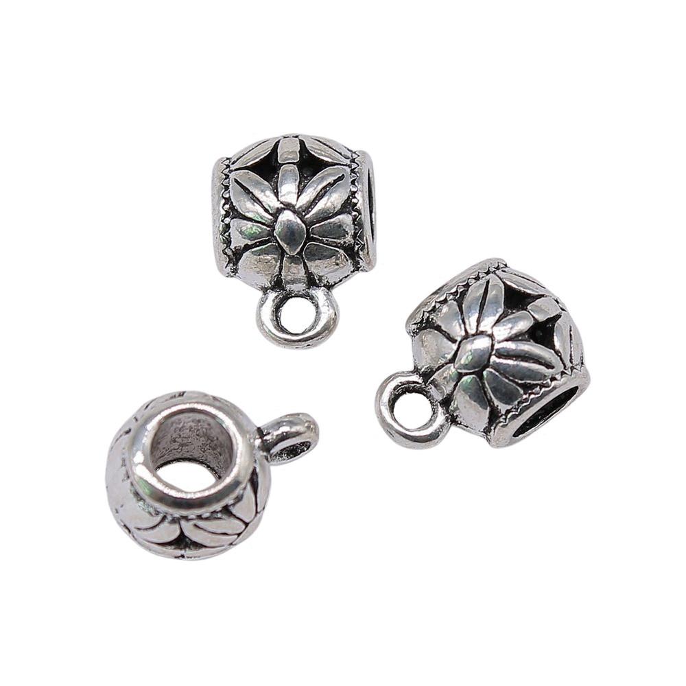 Antique Twisted Pattern Bail Connectors For Charm Attachments Craft Jewelry Accessories