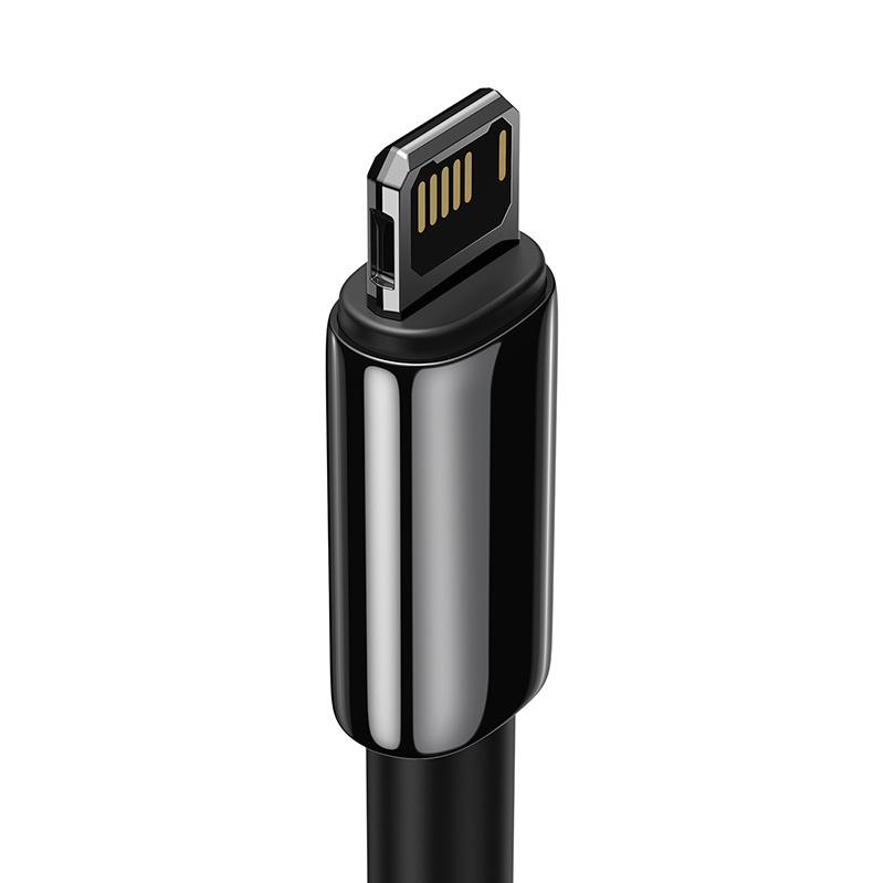 Kabel Usb Do Lightning Baseus Tungsten Gold, 2.4A, 2M (Czarny)