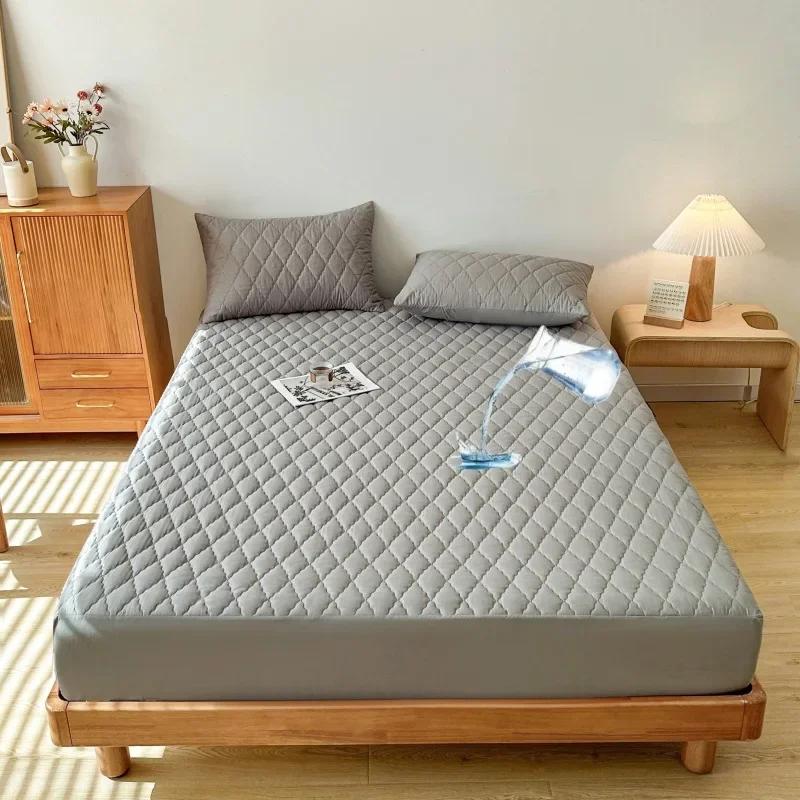 

Non-slip Quilt Cover Mattress Protector Home Double Bed Set Cotton Waterproof Queen Bedding Set Urine Pad Sheets Full Linen 180cmX200cm-1pc
