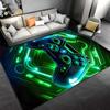 "Gaming Controller Pattern Carpet with Neon Green and Blue Design" Suitable for Use As an Anti-slip for Living Room Bedroom Sofas