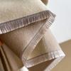 Autumn And Winter Women'S Color Matching Fringed Hair Scarf Women'S Splicing Thickened Shawl Scarf
