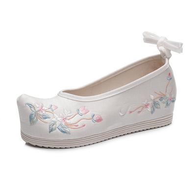 Bestickte Schuhe Hanfu Schuhe antike alte Kleidung mit inneren Höhe erhöhen einzelne Schuhe