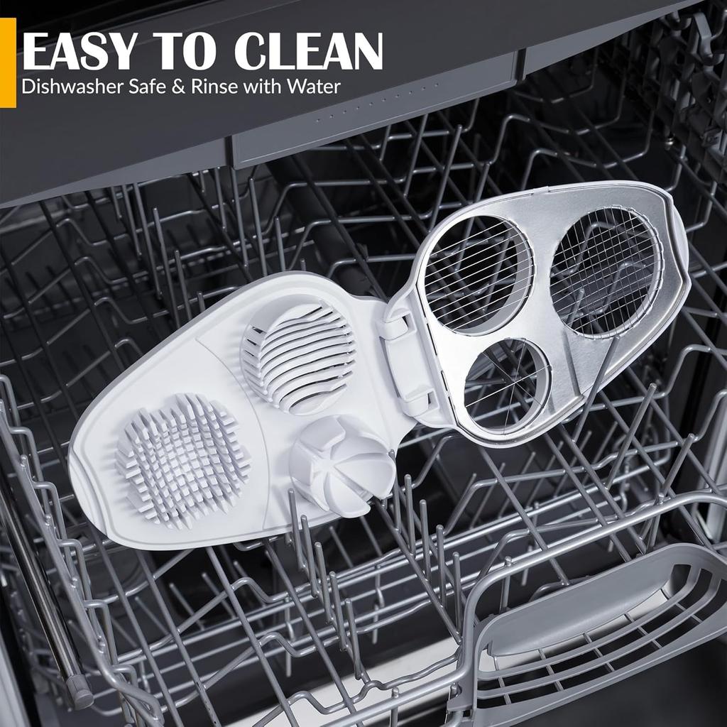 Egg Slicer for Hard Boiled Eggs - 3 Slice Modes Egg Cutter, Heavy Duty, Stainless Steel Dicer Kitchen Chopper Tool for Strawberry Grape Cherry Tomato