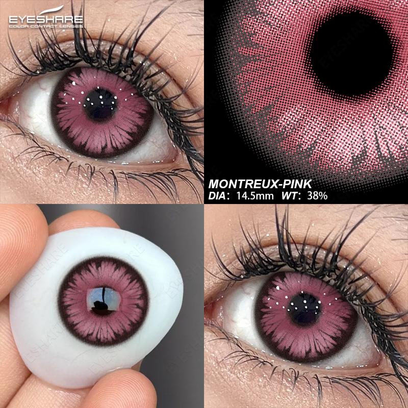 Eyeshare Cosplay Color Contact Lenses for Eyes Anime Purple Eyes Contacts Lenses Colorful Makeup Eyes Lenses Yearly 2pcs/pair