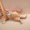 Simulated Lying Orange Cat Model PVC White Cat Figurine Statue Sculpture Decoration Ornament Kids Educational Animal Toy