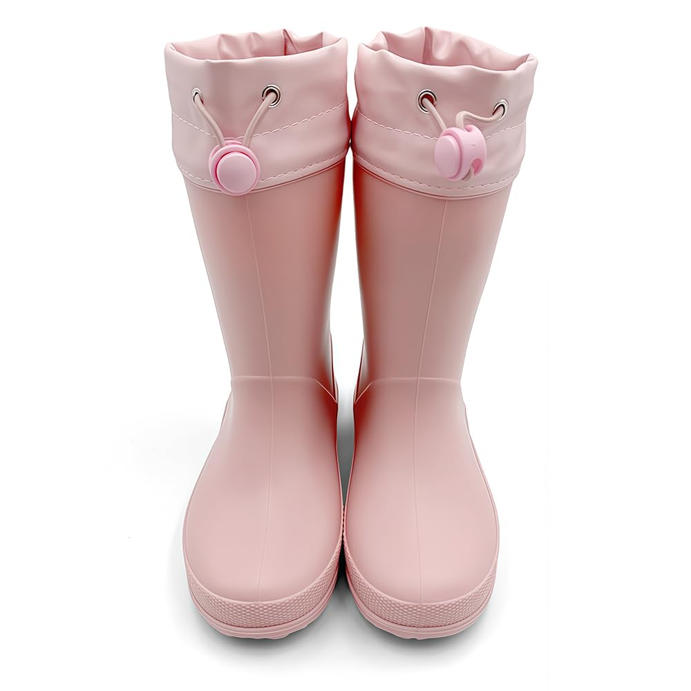Amozi Kids' Rain Boots, Hooded Rain Shoes for Boys and Girls, Waterproof Rain Boots for Toddlers, Babies, Girls, Boys, Toddlers, and Juniors, Reflecti