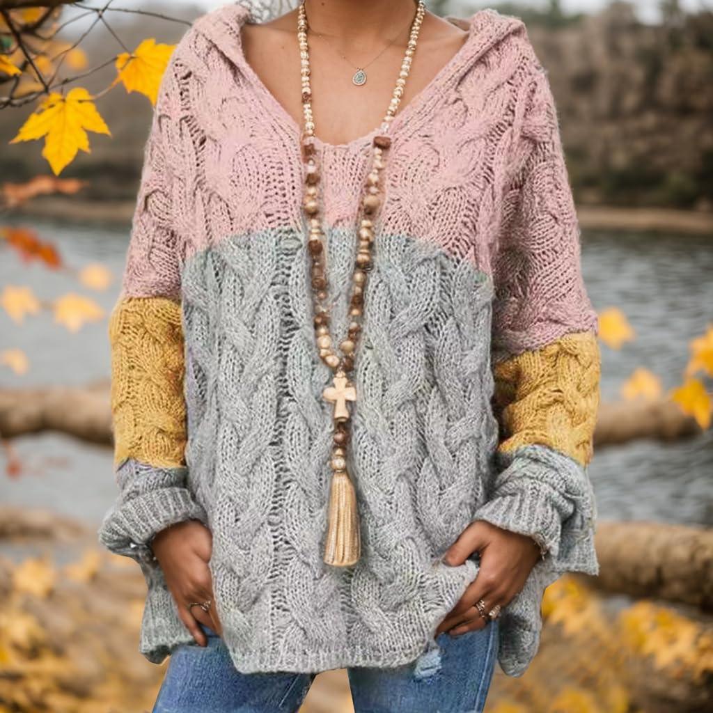 Women's Fashionable Long-sleeved Woven Floral Pullover Knitted Sweater Sweater Top