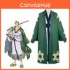 One Piece Roronoa Zoro Cosplay Kostým Vysoce kvalitní Kimono Župan Kompletní Oblek Pro Halloween A Tematické Večírky