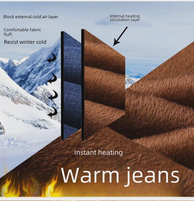 Pánské džíny středního věku Business: Pohodlné, vysoce kvalitní, mírně elastické, snadno se udržuje, rovný střih na jaro a podzim