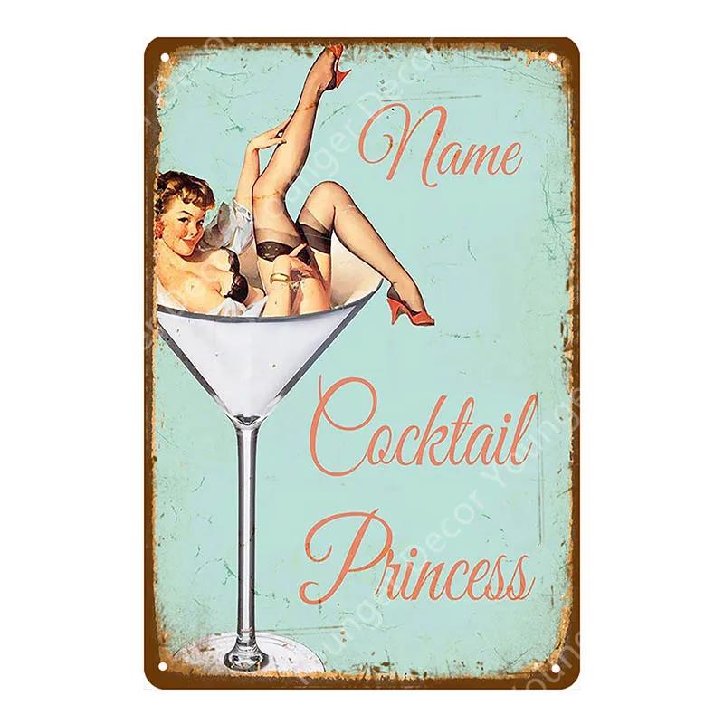 Amerikanisches Pin-Up-Girl Dame Blechschild Schlafzimmer Badezimmer Wanddekoration Pub Café Bar Party Club Vintage Poster Metallbild YI-051