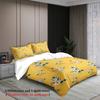 3PCS Yellow Duvet Cover Set Retro Palace Style Printed Duvet Cover With 2 Pillowcases Single Twin Queen Size Bedding Set