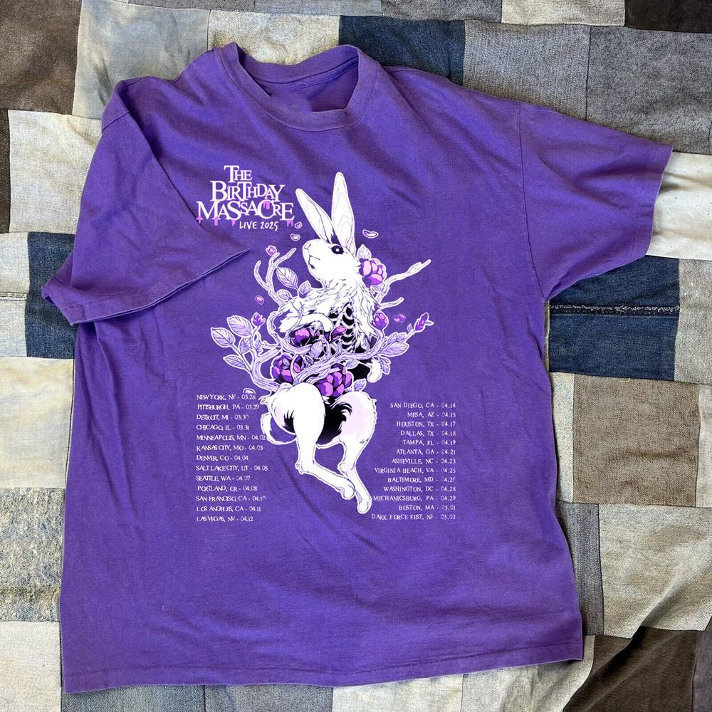 NEW The Birthday Massacre Live 2025 Concert Purple All Size Shirt Unisex T-Shirt S
