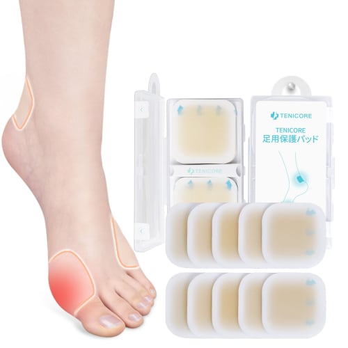 

Tenicore Bunion and Little Toe Supports, Disposable, Hydrocolloid Material, Cushioning, Shock Absorption, Waterproof, Prevents Blisters, Friction, and