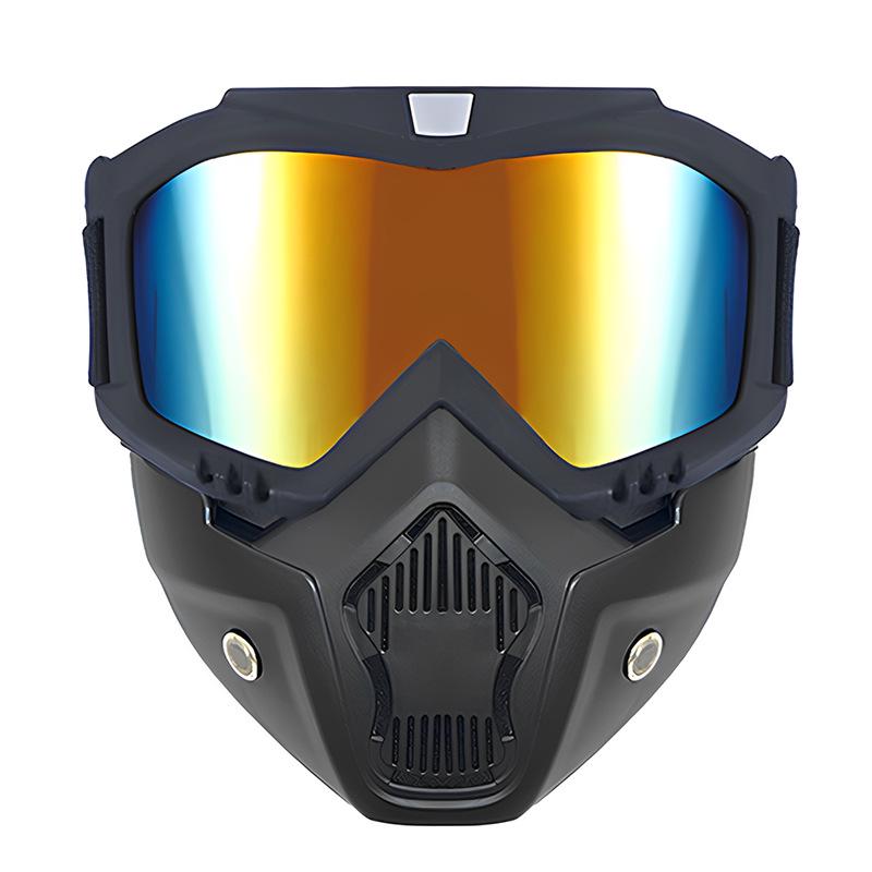 Retro Harley Windproof Face Shield & Goggles for Motorcycle Riding