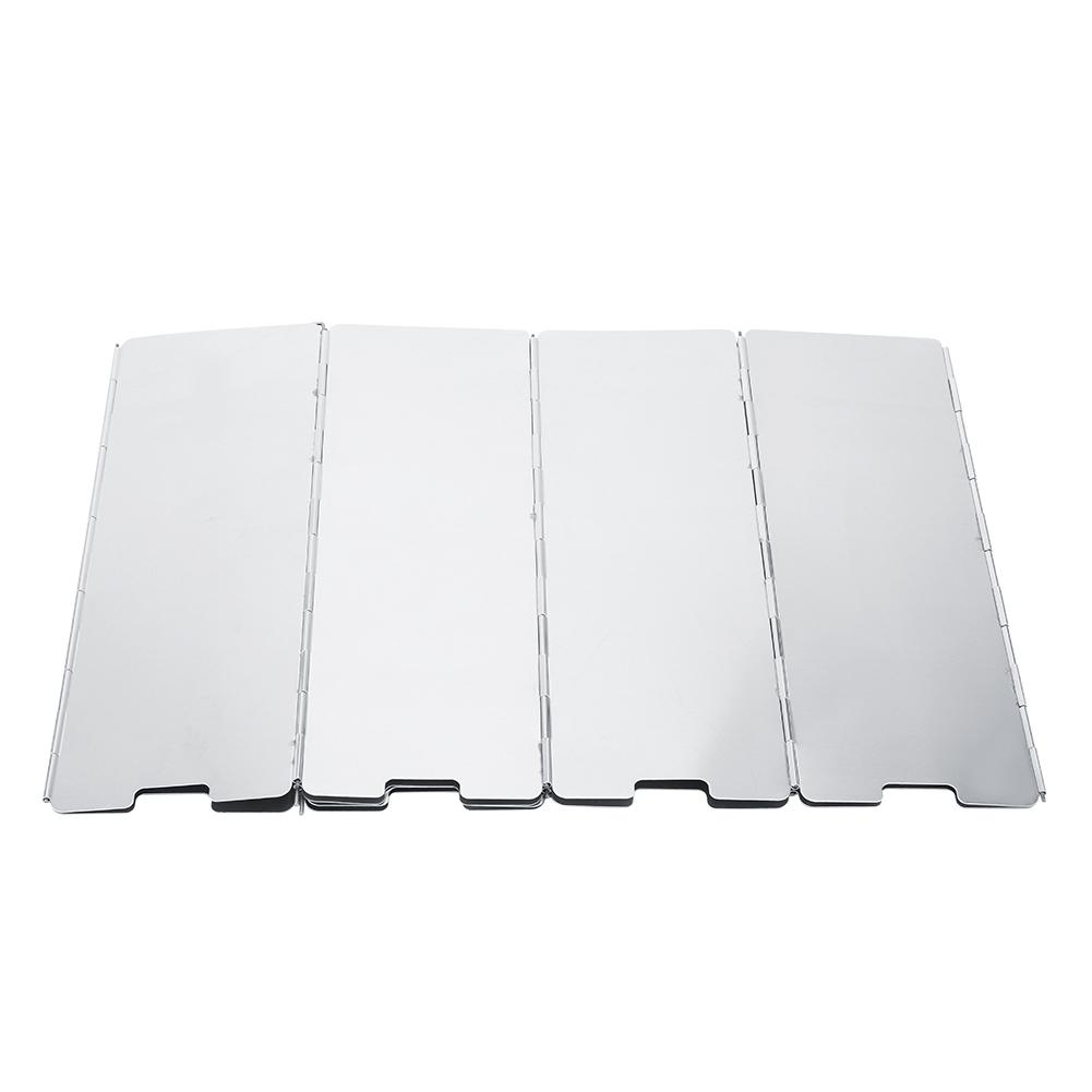 10pcs Foldable Burner Windshield for Outdoor Camping Picnic BBQ Cooking Gas Stove
