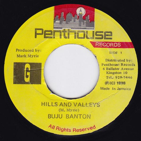 

7inch Record BUJU BANTON - Hills And Valleys NONE Penthouse Recor 1998 Jamaica Reggae, Ska & Dub Used
