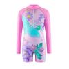 KIds Girls One-Piece Swimsuit Children's Outfits Girls Long-Sleeved Summer Swimwear Beach Rash Guard Shorts Swimming Suit 3-12Y