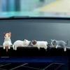 Figurine Car Cats Ornaments Center Console Decoration Sleeping Kitten Dashboard Screen Rearview Ornaments Figurine Car Ornaments