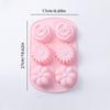 6-Cavity Silicone Soap Molds Flower Shape Non-Stick Chocolate Molds Food Grade Silicone Handmade Pudding Mould Holiday Baking