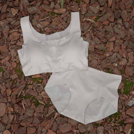 Skinny Five Sheer Bra & Panties Organic Special Set (Skin Set/Black Set)