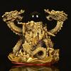 Copper Dragon Ornaments Double Dragon Playing Pearl Five Elements Home Office Desktop Decor