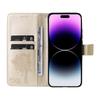 For iPhone 15 Pro Max Phone Case with Stand Cat Tree Pattern Leather Wallet Mobile Cover