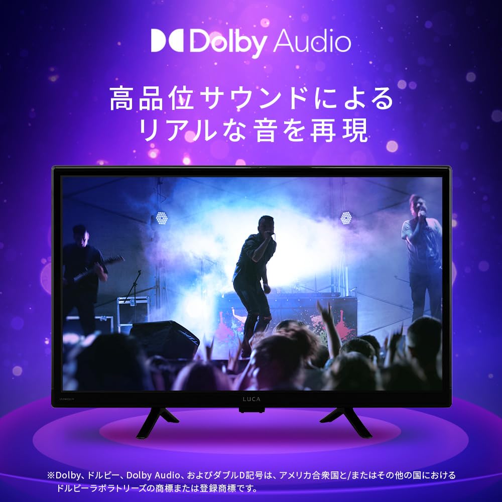 Iris Ohyama Black Tunerless TV with Internet Video Smart TV with No Antenna Wiring Simple Ideal for Single Living LTL-24WG-F1 24-inch Support,