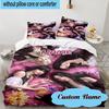 Custom Name 3PCS Kpop Fantasy Models Bedding Set, Including 1pc Duvet Cover And 2pcs Pillowcases, Suitable for Dorms and Bedrooms Gift