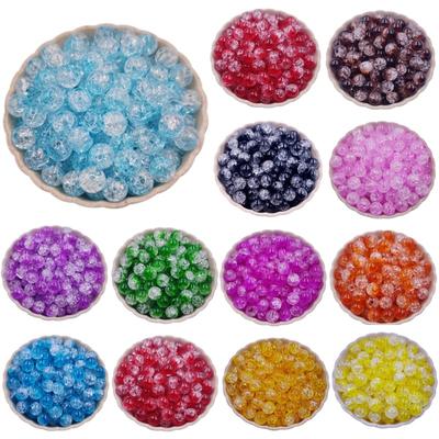 50 pezzi 8-16 mm regalo per la creazione di gioielli bracciale collana perline sciolte artigianato giunzione colore crepa
