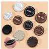 5pcs PU Leather Buttons for Coats Sweater Decoration Jacket Buckle