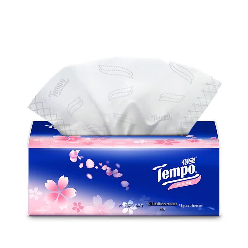 Tempo Kirschblüte Duft 4-lagige Gesichtsreinigungstücher (4 Packungen)