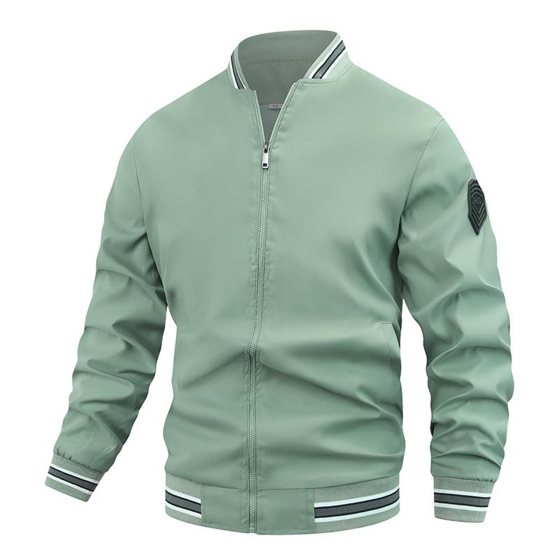 Herren Europäischer Amerikanischer Stil Dünne Jacke Mode High End Locker Lässig Reißverschluss Frühling Herbst Neu Fliegerjacke Mantel