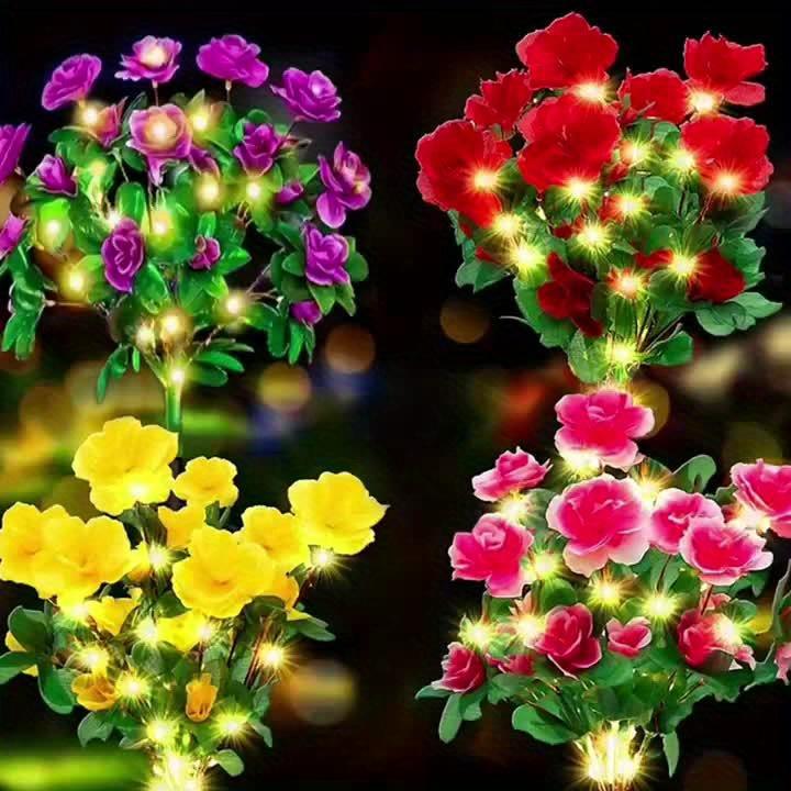 Warm Solar Azalea LED Lights Outdoor Garden Lawn Patio Decorative Pathway Lamp