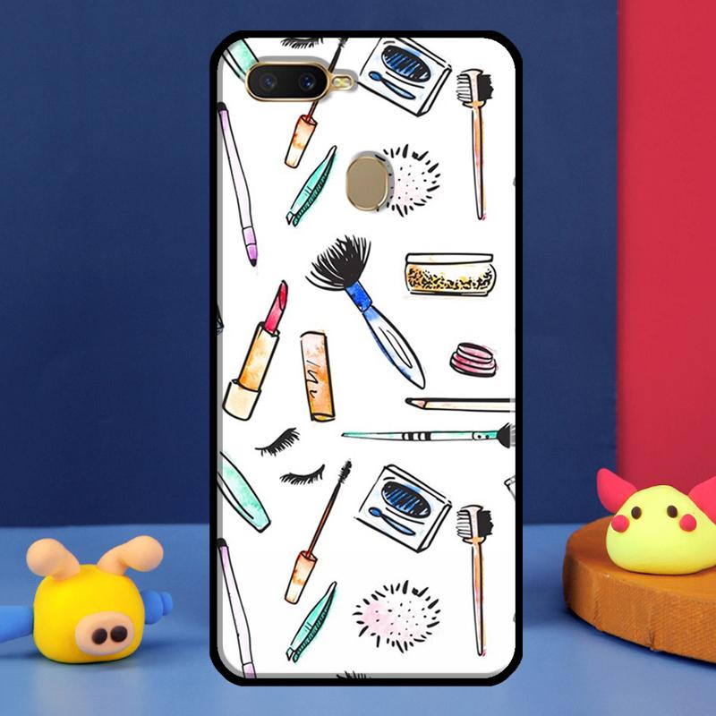 Lipstick Make Up Case For Oppo A91 A5 A9 A16 A76 A96 A58 A78 A98 A52 A72 A74 A94 A54 S A57 A77 A15 A17 Cover