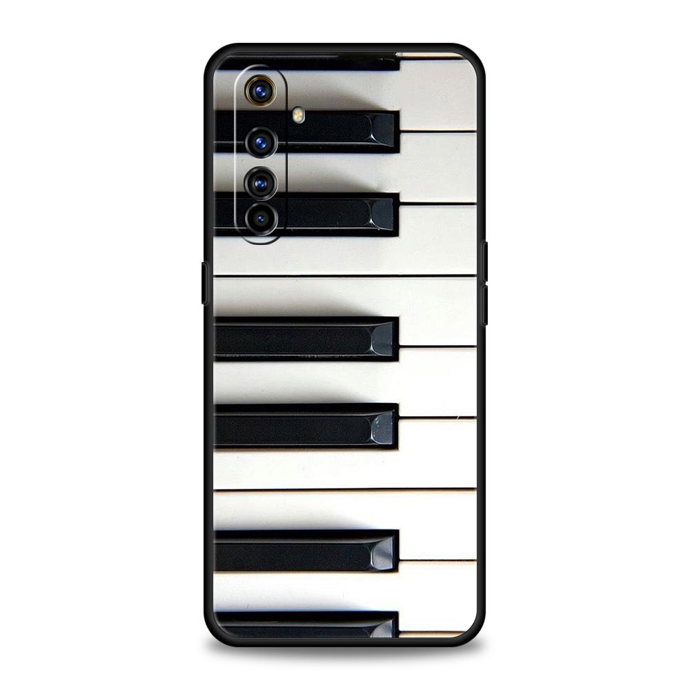 Music Instrument Guitar Piano Phone Case For Realme 10 9 8 5G 7 6 GT2 Pro Plus 9i 8i C21 C11 C25 C35 GT Neo 2 3 3T Soft Cover